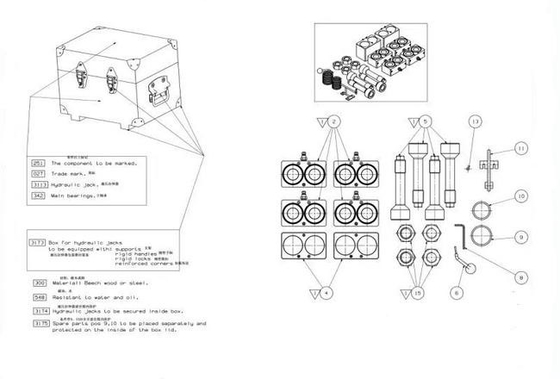 Marine Diesel Engine Hydraulic Bolt die Brancard van de Cilinder de Hydraulische Bout spannen